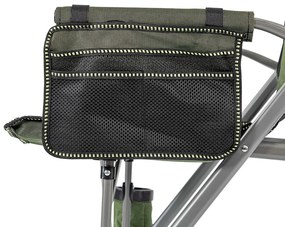 Scaun de pescuit Leziter Comfort Plus cu cotieră și suport pentru pahare verde