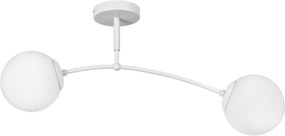 Plafoniera Klausen Sefora PL2 W, Design Urban Modern Alb, 2xE27, 70x15x27 cm, Sticla Opal, Corp Iluminat Living Dormitor Elegant si Minimalist