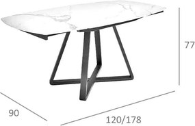 Masa extensibila design prin rotire Yodda 120-178x90