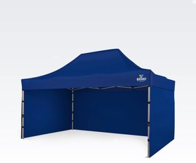 Cort pliabil 3x4,5m - cu 3 pereți - Albastru