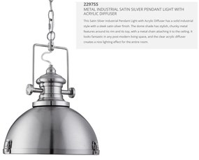 Lustra moderna Industrial argintiu 2297SS SRT