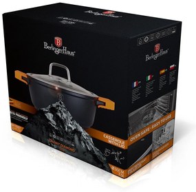 Oala Marmorata Cu Capac. 32 Cm. Granit Diamond Line Berlinger Haus BH 1098n
