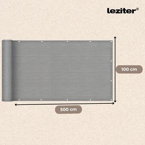 Umbrelă de balcon, ecran de intimitate 5 m gri