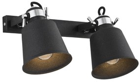 Aplica metalica reglabila stil industial KONGO 2L negru