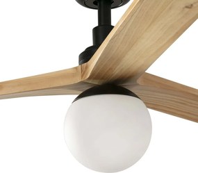 Lustra cu Ventilator aplicat tavan cu telecomanda KLIM L 150cm, negru/ pin