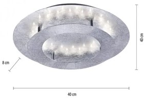 Plafonieră LED NEVIS LED/18W/230V argintie Paul Neuhaus 9620-21