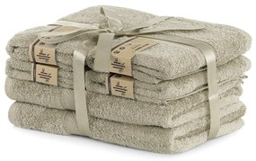 DecoKing Set de prosoape Bamby bej, 4 buc. 50 x 100 cm, 2 buc. 70 x 140 cm