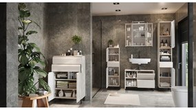 Dulap de baie crem înalt, îngust 34x190 cm Salinas – Germania