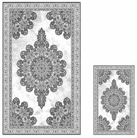 Covorașe de baie gri 2 buc. 60x100 cm – Mila Home