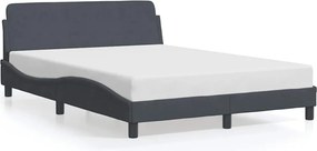 vidaXL Cadru de pat, Dover, gri închis, 140x200 cm, catifea