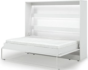 Pat rabatabil Devesto Horizontal Wall 140 alb LED, 200x140 cm – Alb