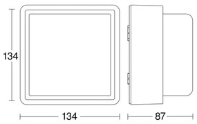 Aplică LED cu senzor L 845 SC 9W/230V IP44 antracit Steinel 078645