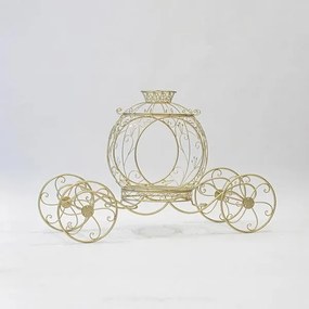 Caleasca metalica aurie 150 cm x 94 cm x 58 cm