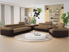 Set canapea fotoliu 3+2+1 Terazuro 3+2+1 (maro deschis + maro) . Promo -17%. 1105857
