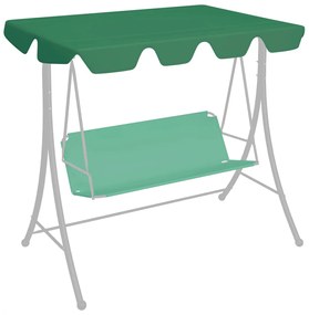 Copertina de rezerva leagan gradina, verde, 188/168x145/110cm