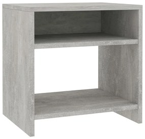 800017 vidaXL Noptieră, gri beton, 40 x 30 x 40 cm, PAL
