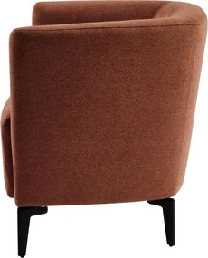 Fotoliu de design, teracota/negru, KAPY