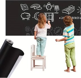 Zaparkorun Tablă de hârtie autoadezivă cu un set de crete - 45 x 200 cm