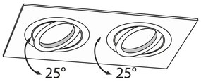 Corp incastrabil cu 2 spoturi directionabile Atom alb MY-DL024-2-02W
