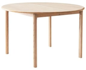 Masă de dining rotundă extensibilă din lemn de stejar cu blat suplimentar ø 120 cm Noor – Hammel Furniture