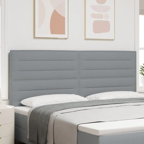 vidaXL Tăblie cap cu headboard Manual Gri deschis 200 cm țesătură