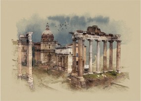 Tablou pe sticlă - Forumul Roman, Roma, Italia (70x50 cm)