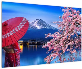 Tablou - cu privire la munte - Japonia (90x60 cm)