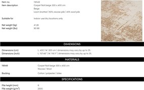 Covor design LUX tesut manual Noli 300x400