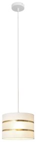 Lustră pe cablu HELEN 1xE27/15W/230V d. 20 cm albă/aurie