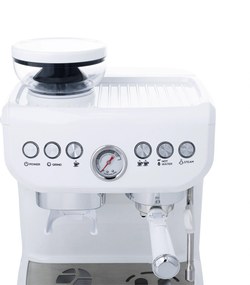 TEMPO-KONDELA BERNY, aparat de cafea cu manetă cu râşniţă, alb