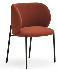 Set de scaune de sufragerie roșu 2 buc. tapițat Mogi – Teulat