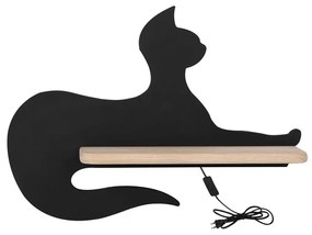 Aplică LED cu raft pentru copii BLACK CAT LED/5W/230V