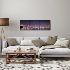 Tablou cu privirea spre San Francisco, California (cu ceas) (90x30 cm)