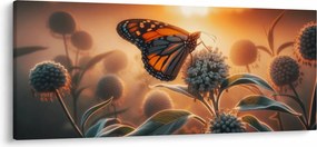 Tablou – Fluture în soare apunând (120x50 cm)