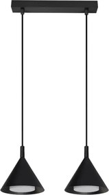 Brilagi - Lustră suspendată pe cablu CONE DOUBLE 2xGX53/15W/230V neagră