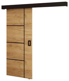 Uși culisante 90 cm Bethany V (craft auriu + negru mat). 1043497
