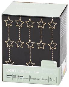 Ghirlandă luminoasă pentru exterior Stars, 120x120cm,LED, alb cald, temporizator, 8 funcții, 120 cm