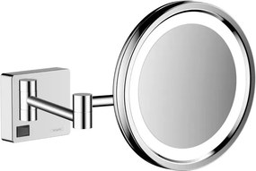 Oglinda cu lupa si LED Hansgrohe AddStoris crom