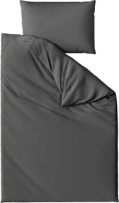 Lenjerie de pat din bumbac LUX gri inchis cu buzunar hotelier Dimensiune lenjerie de pat: 70 x 90 cm | 140 x 200 cm