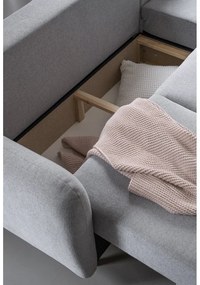 Colțar extensibil cu șezlong pe partea dreaptă Miuform Scandic Lagom, gri deschis