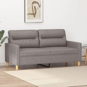 vidaXL Canapea cu 2 locuri, gri taupe, 140 cm, material textil