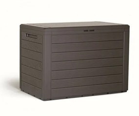 Ladă de depozitare pentru grădină Woodebox maro, 190 l, 78 cm