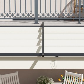 Outsunny Pavilion de grădină 3 x 3m, acoperiș retractabil, montaj pe perete, cadru metalic, Crem | Aosom Romania
