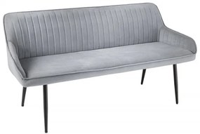 Bancheta tapitata design modern Turin 160cm, gri argintiu