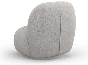 Fotoliu gri deschis cu tapițerie din stofă bouclé Chuck – Micadoni Home