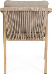 Scaun de grădină în culoare naturală din metal Kalimera – Bizzotto