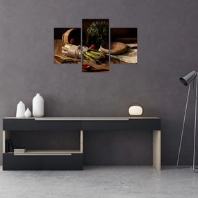 Tablou cu sparanghel pe masă (90x60 cm)