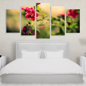 Tablou Multicanvas 5 Piese Flower 250x120 cm
