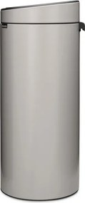 Cos de gunoi Brabantia Touch Bin New 1010459, 30 l, Inchidere silentioasa si lina, Gri deschis