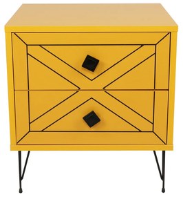 Măsuță de noptieră Luna Yellow